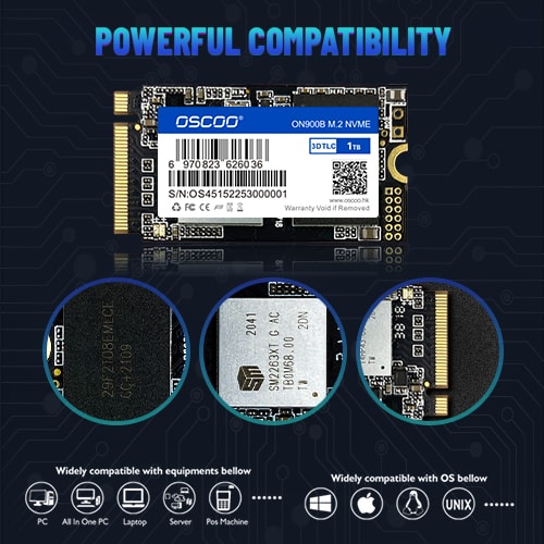 NVMe PCIe Gen3 SSD M.2 2242 Solid State Drive